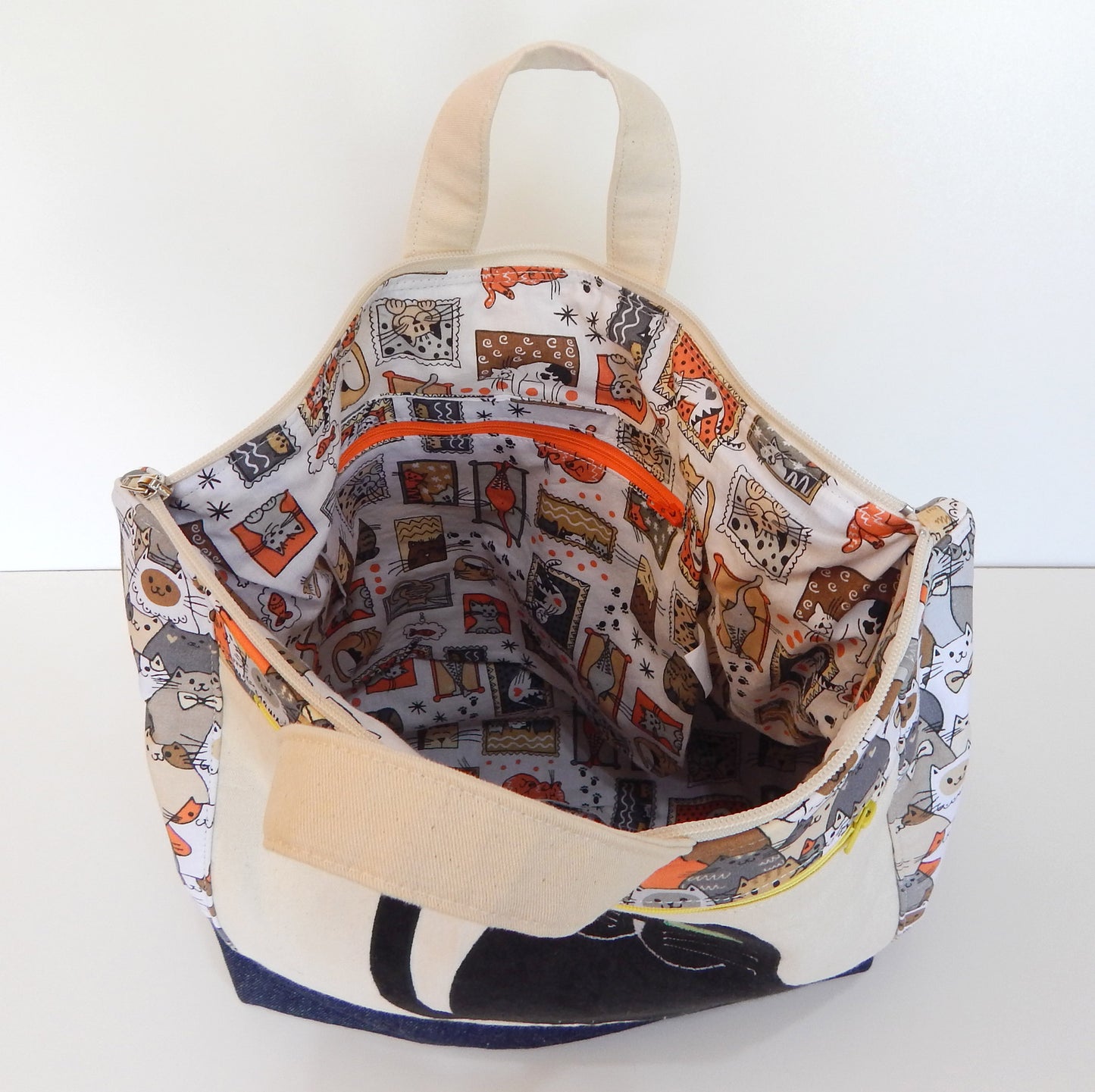 Cat Tote Bag - Orange