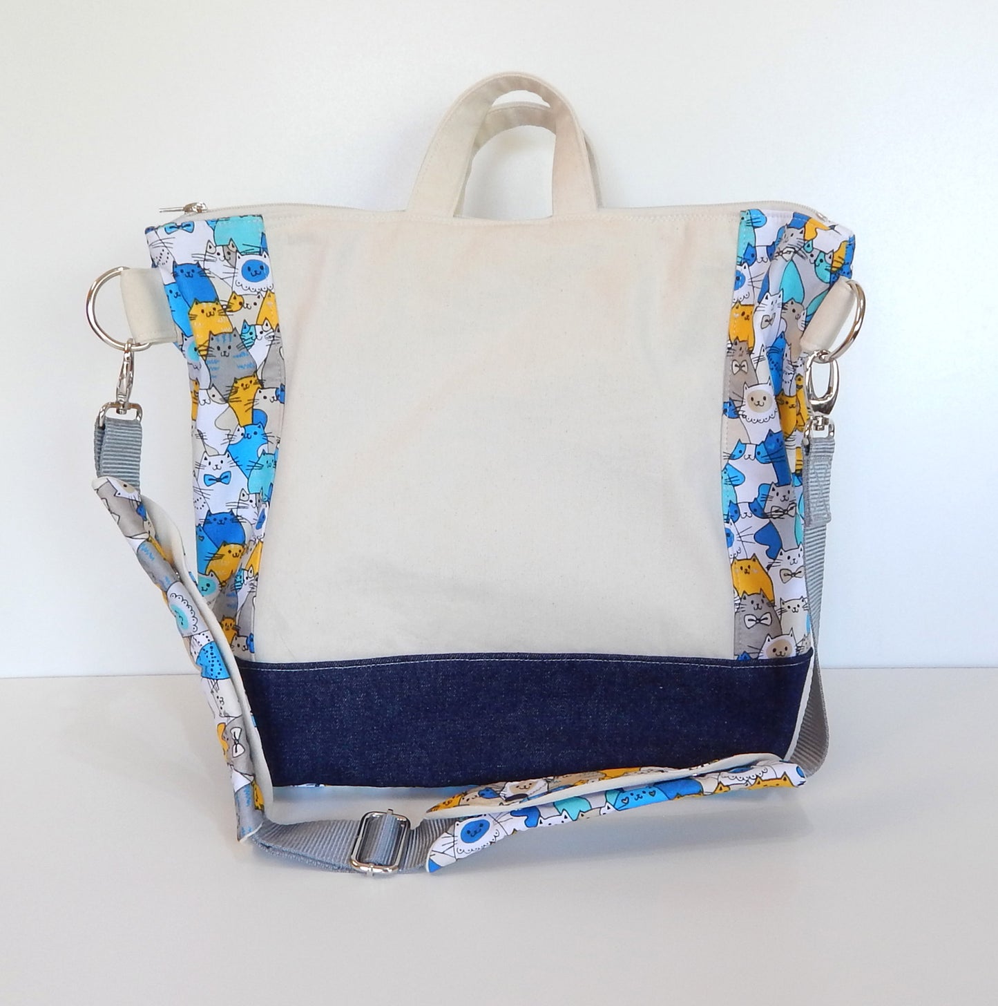 Cat Tote Blue Bag